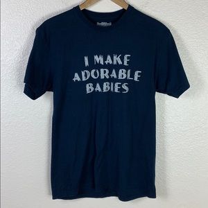 I make adorable babies navy tee